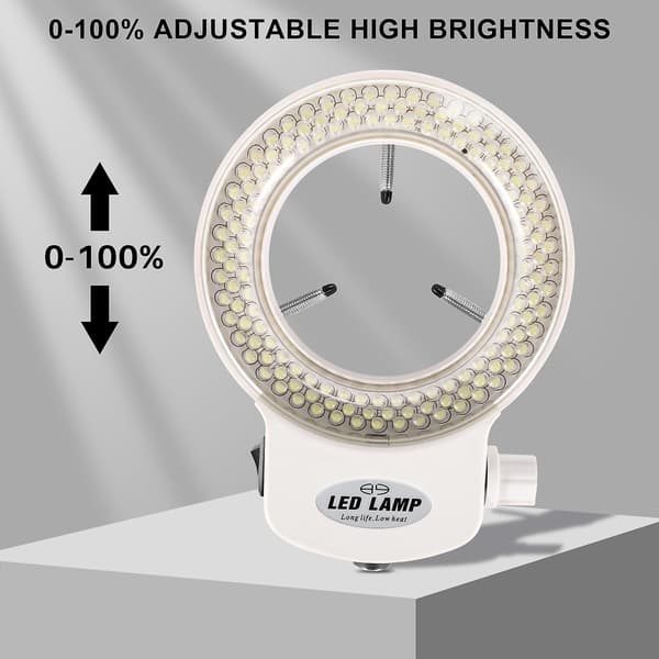 144 LED'er Ring Light Ringlys Til Mini Lampe Lys 6000k 0-100% Justerbar Hvid