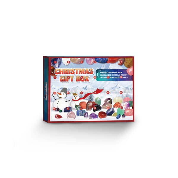 24 dagars julkalender med helande kristaller, blindlåda, julklapp