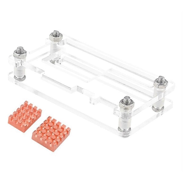 Akryl Case för Zero 2W Zero 2W Moderkort Skyddande Case Kompatibel med Värmekylare