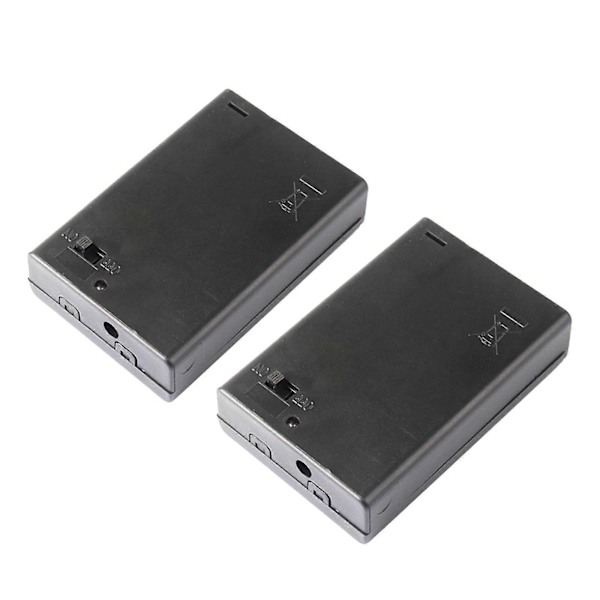 2 Stycken Professionell AA Batterihållare Ersättning Svart för Värmestrumpor