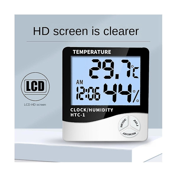 Temperatur- og fugtighedsmåler Dedikeret elektronisk display Termometer Hjem Indendørs Vægdisplay Re
