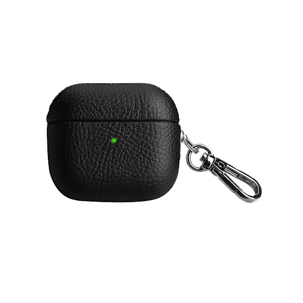 Elegant mykt lychee-mønster beskyttende øretelefondeksel for etuier skall Trend-svart