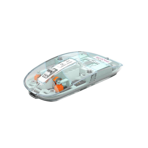 Läpinäkyvä pelihiiri Bluetooth langaton hiiri RGB-valolla Ladattava hiiri PC-pelaajalle A