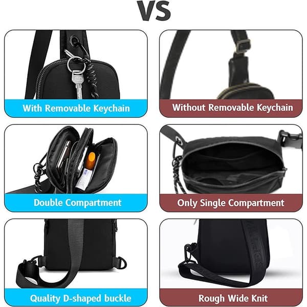Udendørs Crossbody-Taske Sort