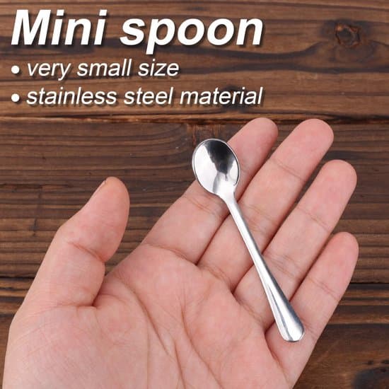 Mini skeer i rustfrit stål - 12-pak - Til krydderier - 7.5x1.5cm - Perfekt til servering af salt og sukker - Køkkenbrug - Sølv