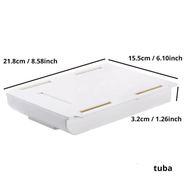 White Desk Drawers | Under Desk Drawers (for mounting) | Office Storage Rack | Space-Saving Desk - 22 cm long