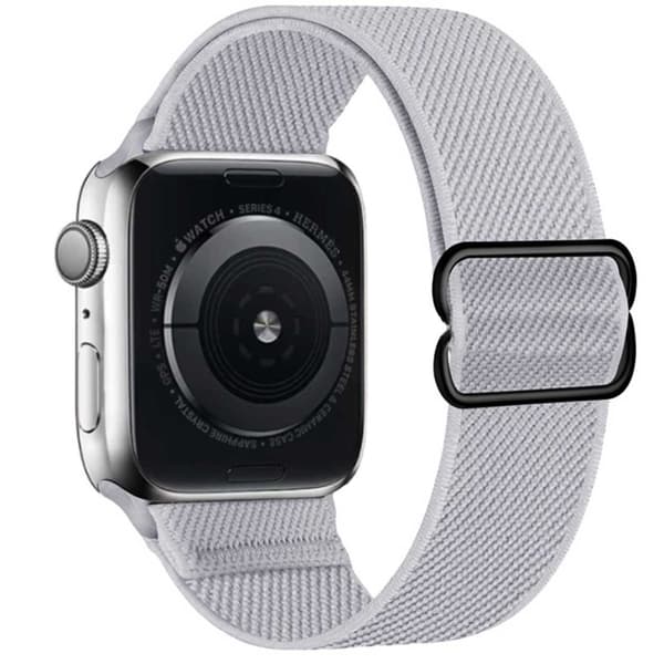 Apple Watch 42/44/45/49 Armband Nylon Ljusgrå