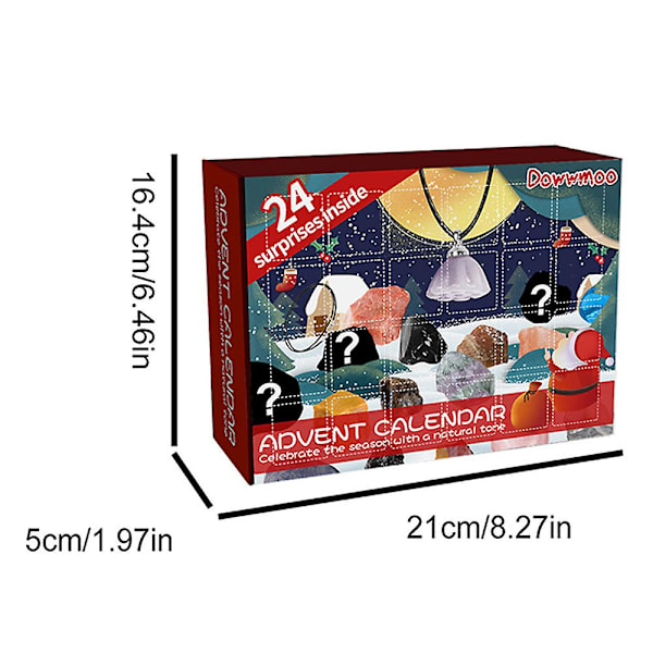 Julkalender med 24 Fack, Ädelstenar, Blind Box, Leksaker, Julgåvor till Barn