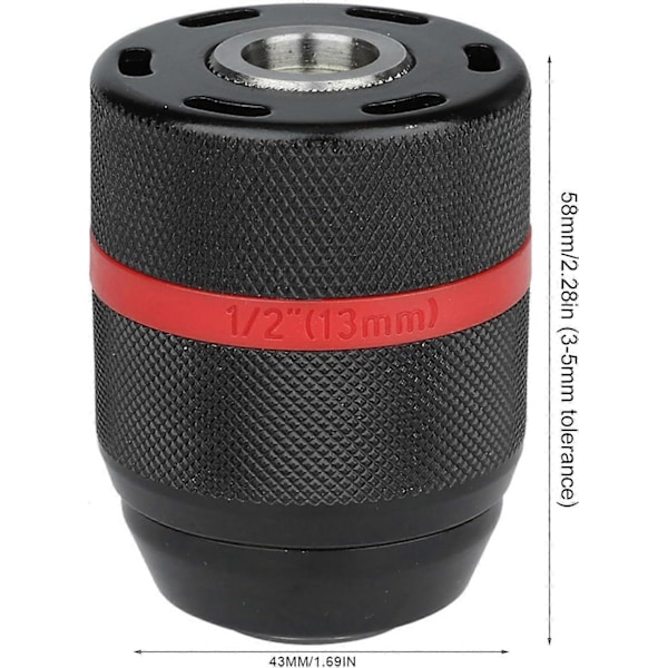 Milwaukee Borchuck Udskiftning Borchuck Nøgleløs Håndborchuck 1 2-20Unf Montering 2~13Mm Selvstrammende Multifunktionel Borchuck