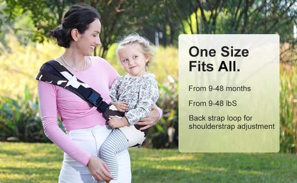 Baby Carrier, Brown, Ergonomic, Comfortable for Side Carry, Easy Front Lift, Lightweight