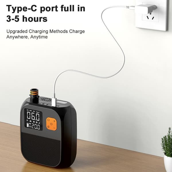 25PSI Air Pump - Rechargeable Portable Electric SUP Paddleboard & Car Pump Digital Display
