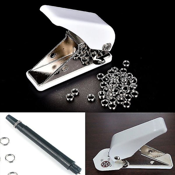 Professionell Dart Flight Punch + 50 st Dart Shaft Metallring Dart Tillbehör Shytmv