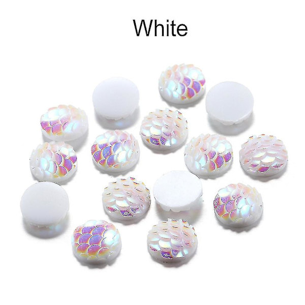 Fiskeskæl Cabochons (50 stk./8 mm)