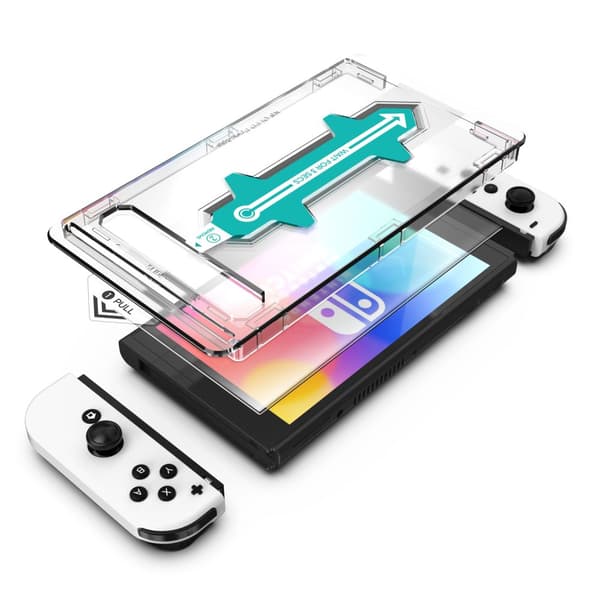 Crystal Clear Tempered Screen Protector for Nintendo Switch OLED - 9H Scratch Resistant Glass with Easy, Bubble-Free Installation
