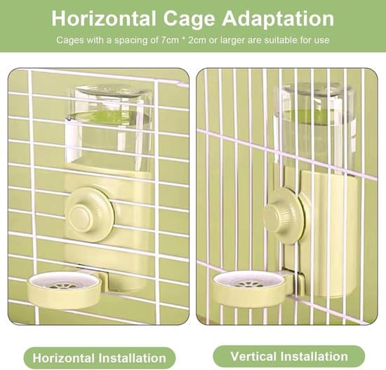 Automatic Water Fountains for Rabbits and Small Pets, 2-Pack, 600ml, Hanging Water Bottles.