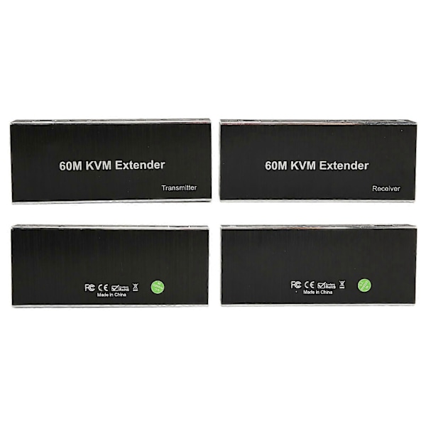 60m KVM Extender Multifunktionel 1080P 60Hz HD Multimedia Interface KVM USB Extender til TV DVD-afspiller PC 100?240V