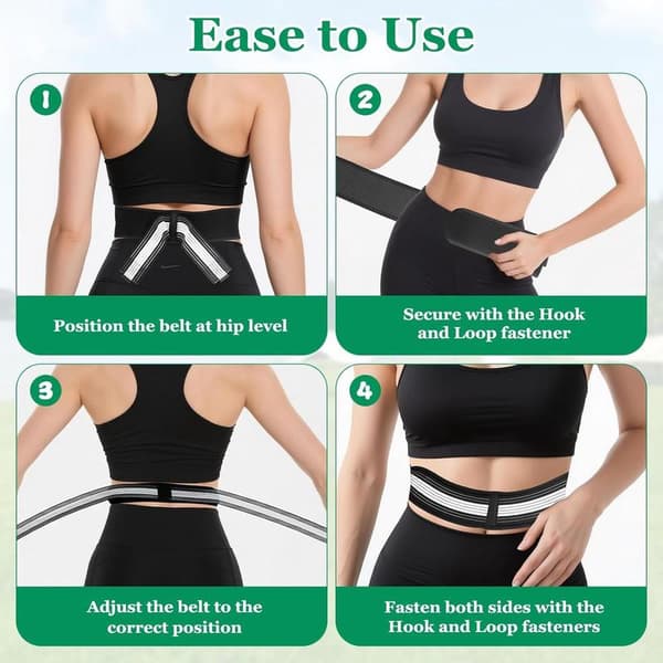 Sciatica Nerve Support Belt, 125 cm, Sciatica Nerve Support Belt with Velcro Closure, Unisex, Provides Lumbar and Pelvic Support