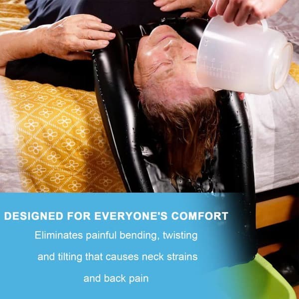 Oppustelig shampoo-vask - 1 stk, PVC, bærbar, hårvask - Velegnet til handicappede, gravide, børn
