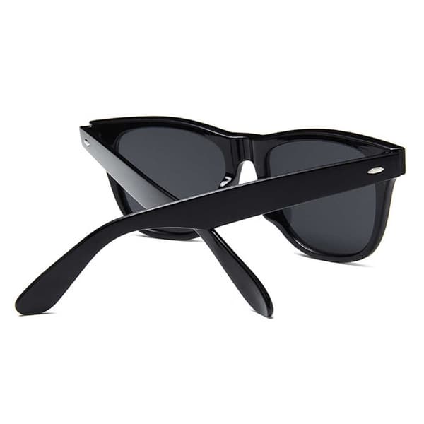 Sorte Wayfarer Solbriller Sølv Spejlglas