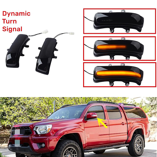 Dynamiskt Blinkande LED-Sidobackspegellampa för 4runner Sienna Fortuner