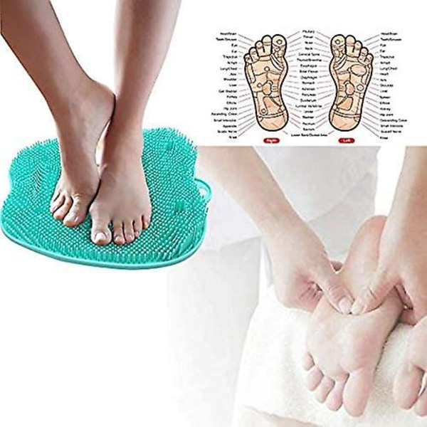Silikonskrubb borste fotmassageapparat dusch fotborste djuprengöring exfolierande spa för att öka cirkulationen