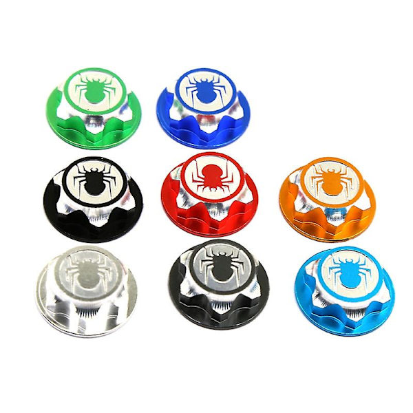 4 stk. Aluminium Hjulnavsdæksel Antistøvdæksel 17 mm HEX-møtrik til RC 1:8 Modelbil Hjulafdækning, Grøn