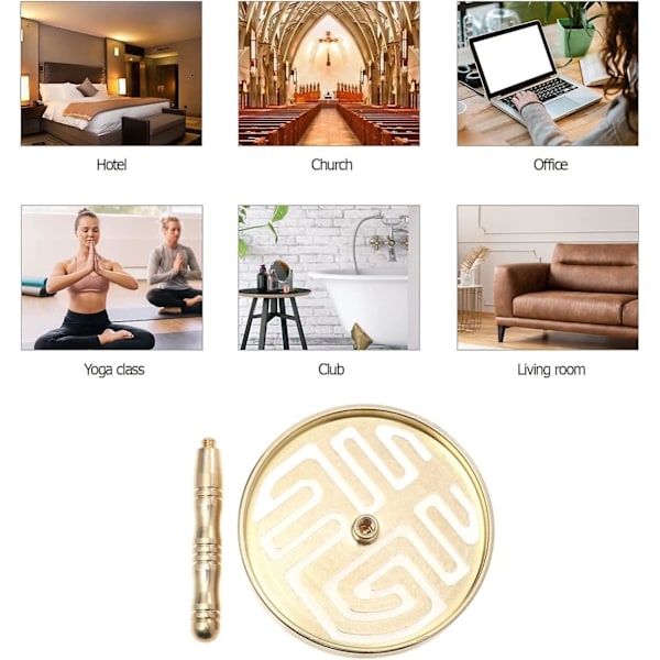 Rökelseform i mässing, rökelsekonform, rökelseaskverktyg, rökelsetillverkningssats för gör-det-själv-doft, yoga, meditationstillbehör (6 cm)