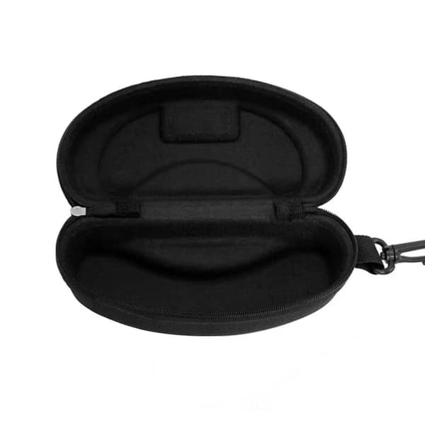 Eyeglass Case, Hard Zipper Sunglasses Case, Portable Travel Eyeglass Case with Plastic Hook