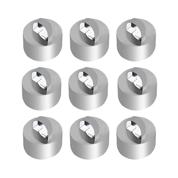 9-pack Kakring, 8 cm Rund Rostfritt Stål Ringform för Matlagning med Tryckplatta, Liten Rund