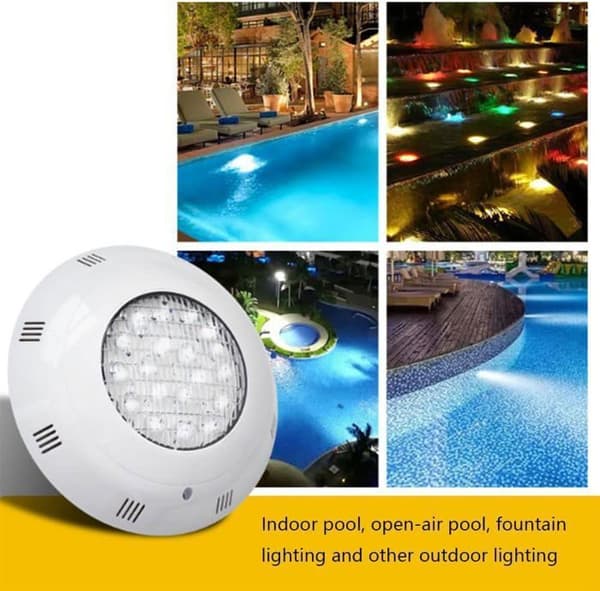 Undervanns LED-spotlight - 245×70 mm - Vanntett - Korrosjonsbestandig - Hvit