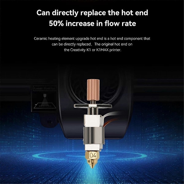For K1/ K1 Max Oppgradering Hotend Kit Keramisk Varmeplate 550C Rask Utskrift for K1 K1MAX - Extrud