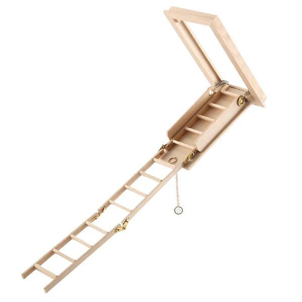 1:12 Mini Moderne Miniatyr Møbler Foldbare Loft Trapper Dukkehust Dekorasjon