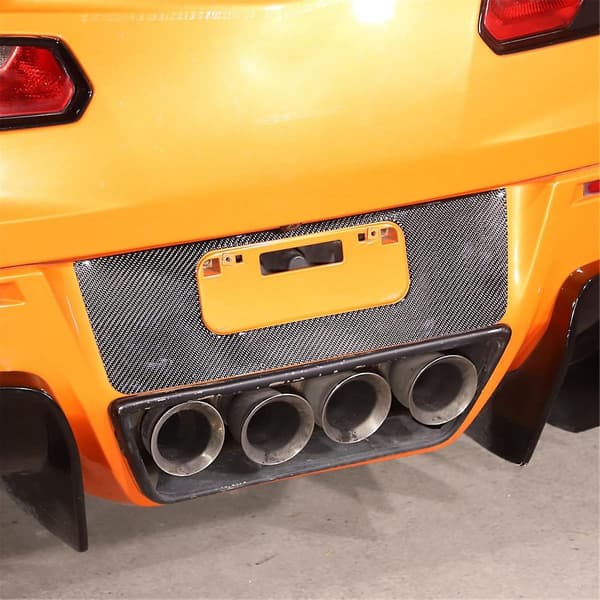 Til C7 2014-2019 Blød Kulfiber Bil Nummerplade Ramme Dæk Trim Sticker Tilbehør