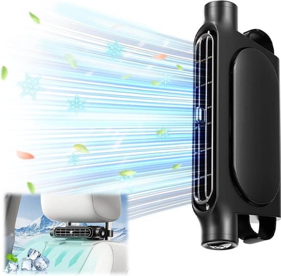 Car Seat Fan with Powerful Dual Turbines, Three Adjustable Speeds