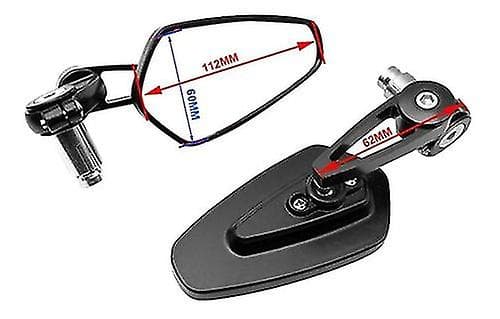 Universal motorcykelbackspegel, backspegel universal reflektor (svart) (2 st)