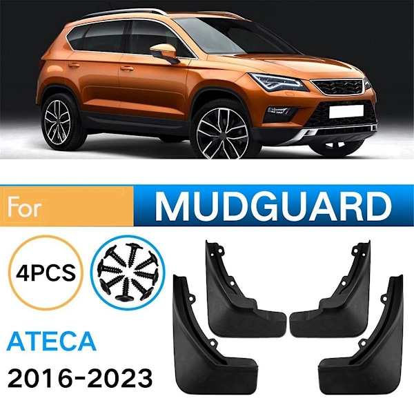 4 stk. Bilskvettlapper Mud Flaps Splash Mud Guard for Seat Ateca 2016-2023 Biltilbehør