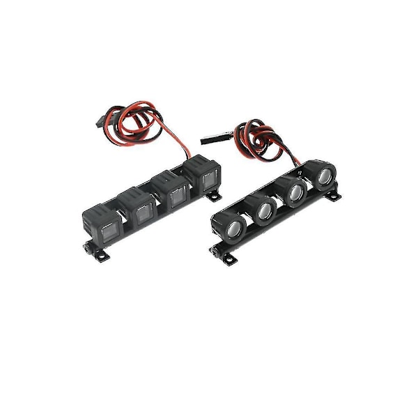 LED Lyslist Taklampe Lys For Axial Scx24 Fcx24 Jimny D12 Mini 1/18 1/24 RC Crawler Bil, 2
