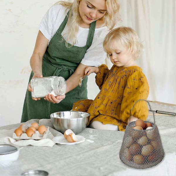 Eggekurv, sammenleggbar mini-eggoppbevaring for egg - kan enkelt laste egg for bæring og innsamling