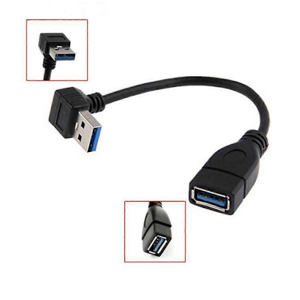 Data Sync 90° USB 3.0 Nedadvinklet Adapterkabel til Hun A