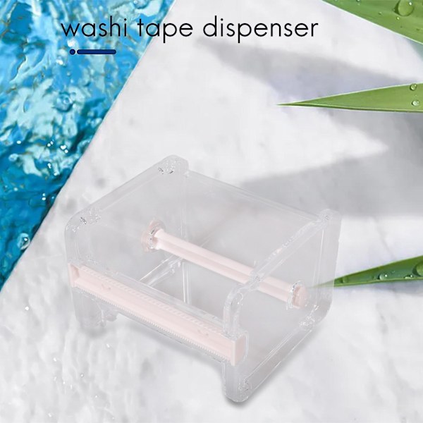4 Pak Gennemsigtig Synlig Bordplade Multi Washi Maskeringstape Dispenser, Tape Skærer, Rulle Tapeholder