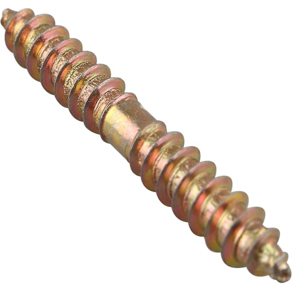 10 X Møbelmonteringsdyvelbolte - M6 X 50 mm Dobbeltendet Hoved - Træ til Træ