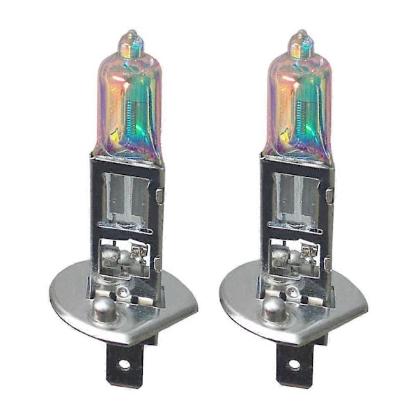 2 stk. Bil Lys H1 Halogenpære 12V 55W Hvid 5000K 1300Lm Quartz Auto Tågelygte Forlygte Bil Glas Lampe