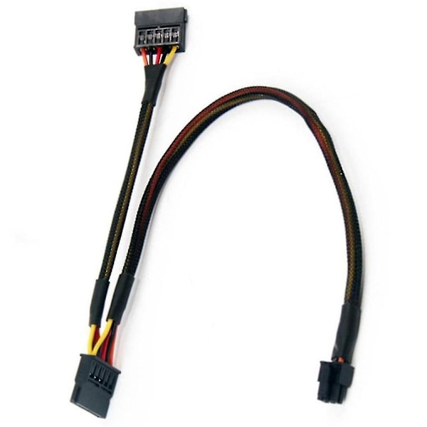 Lille 6p til Splitter 15p SATA Strømkabelledning til Vostro 3650 3653 3655 Desktop Computer Hdd Ssd P