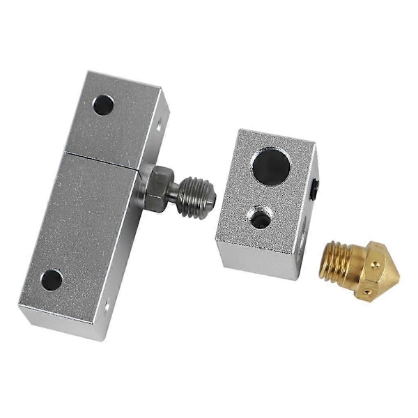2 stk. Mk10 Varmeblokk med messingdyse for 3D-filamentprinter
