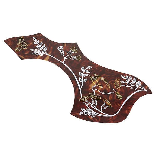Akustisk Gitarr Scratch Plate Tryckt Universal Folk Gitarr Pickguard Anti-Scratch Plate Orange Färg