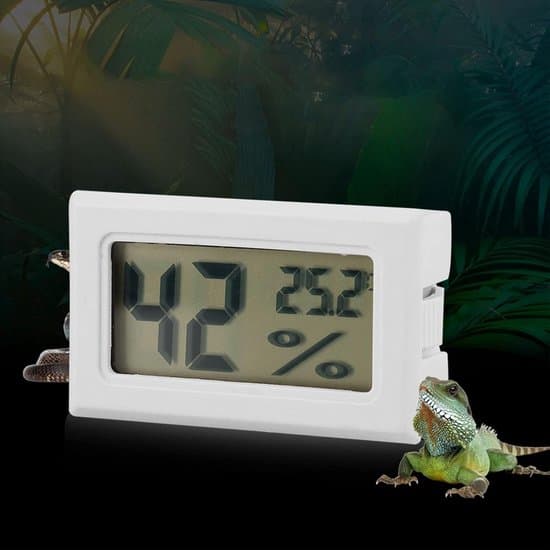 Digital temperatur- og fugtighedsmåler med ekstern sonde til reptiltanke