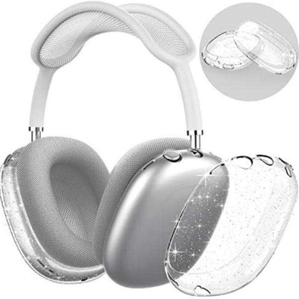 Kimalteleva läpinäkyvä TPU-kotelo AirPods Maxille