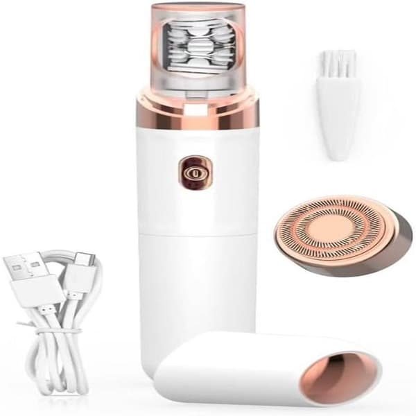 2-i-1 Ansigts-epileringssæt, Ansigts-epilator til kvinder, Hårfjerner til kvinder, USB Genopladelig, Skånsom og Effektiv
