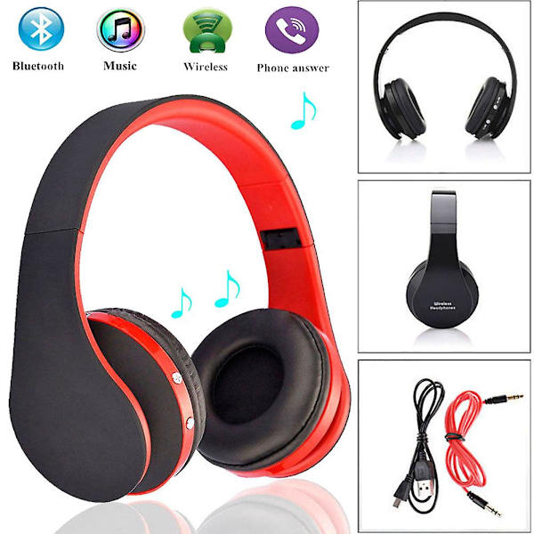 Kokoontaitettavat Bluetooth-kuulokkeet Audio Gaming -kuulokemikrofoni Langattomat kuulokkeet Isot kuulokkeet mikrofonilla puhelimelle