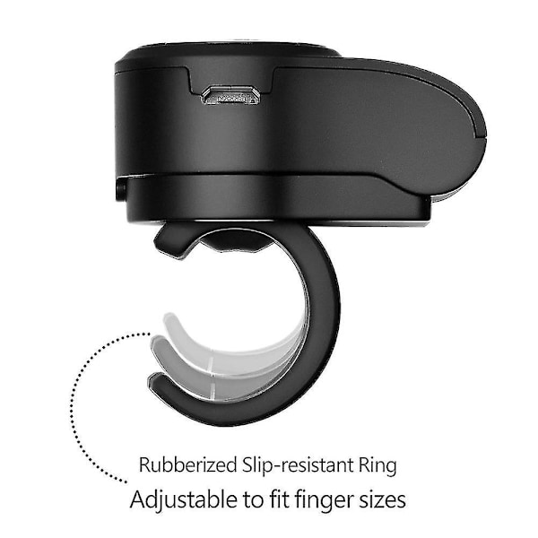 Trådløs Presenter Rf 2.4g Fingerring Fjernkontroll Powerpoint Slides Klikker Penn Oppladbar
